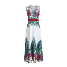 Load image into Gallery viewer, Lady Summer Holiday Floral Beach Boho Maxi V Neck Print Dress Evening Party Sundress