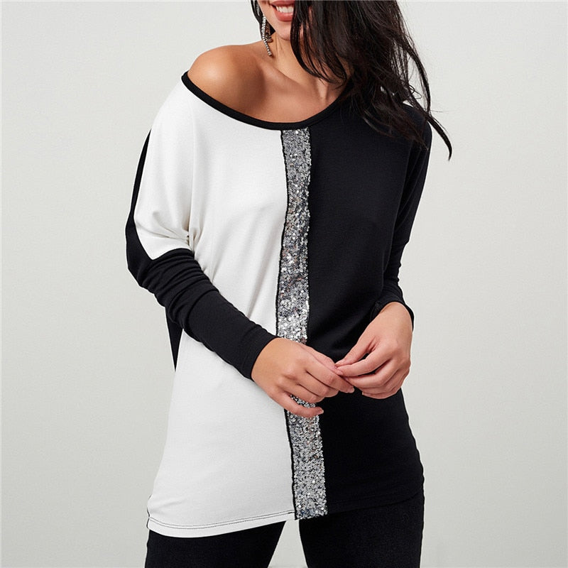 Ladies Tops and Blouses 2019 Off Shoulder Long Sleeve Shirt