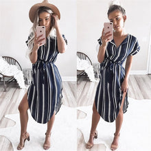 Load image into Gallery viewer, 2019 Hot Sale Women Midi Party Dresses Geometric Print Summer Boho Beach Dress