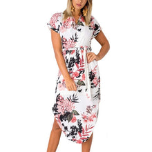 Load image into Gallery viewer, 2019 Hot Sale Women Midi Party Dresses Geometric Print Summer Boho Beach Dress