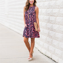 Load image into Gallery viewer, Elegant Summer Floral Dress Women Party Dresses Fashion Sleeveless Vestido Robe Femme