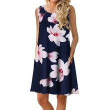Load image into Gallery viewer, Elegant Summer Floral Dress Women Party Dresses Fashion Sleeveless Vestido Robe Femme
